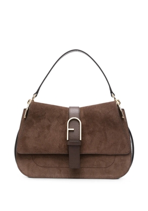 Furla suede shoulder bag - Brown
