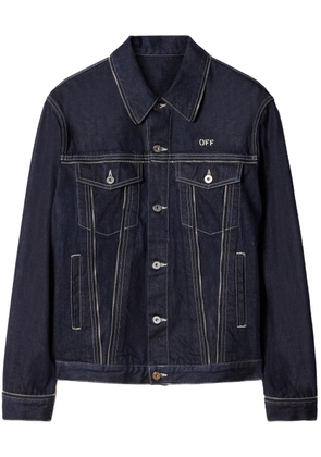Off-White zip-detail denim jacket - Blue