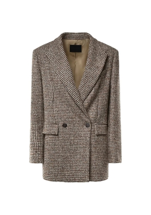 DONDUP houndstooth double-breasted jacket - Brown