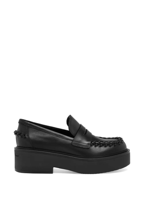 Gianvito Rossi Yuna braided-detail loafers - Black