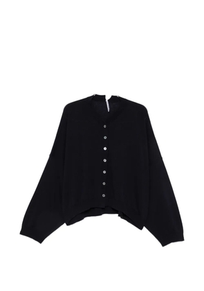 Liviana Conti button-up fine-knit cardigan - Blue