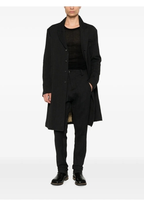 Masnada herringbone-pattern belt-loop trousers - Black