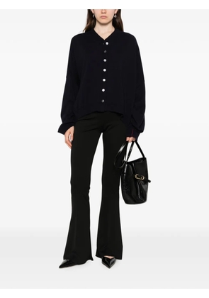 Liviana Conti button-up fine-knit cardigan - Blue