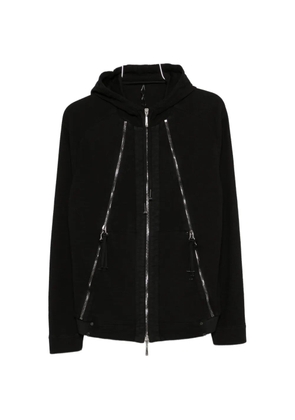 Masnada long-sleeve zip-fastening hoodie - Black