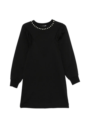 Love Moschino faux pearl-embellished mini dress - Black