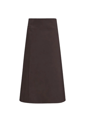 Rier wrap-design midi skirt - Brown
