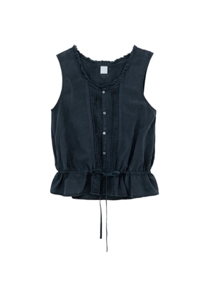 APEE™ by *A BATHING APE® pin-tuck drawstring top - Blue