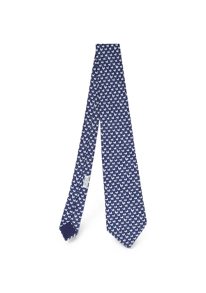 Hermès Pre-Owned chicken-print tie - Blue