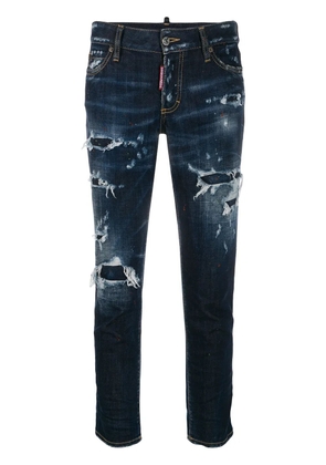DSQUARED2 distressed cropped jeans - Blue