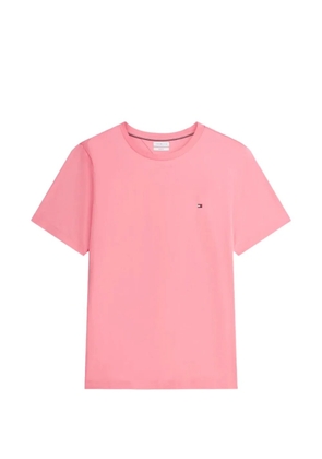 Tommy Hilfiger Flag-embroidery crew-neck T-shirt - Pink
