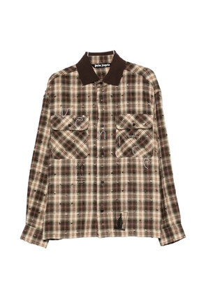Palm Angels check-pattern shirt - Brown