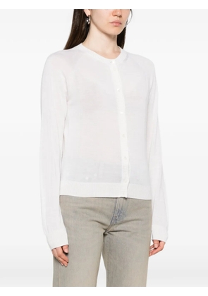 Liviana Conti fine-knit raglan-sleeve cardigan - Neutrals