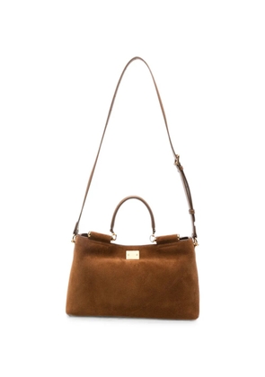 Dolce & Gabbana Sicily logo-plaque tote bag - Brown
