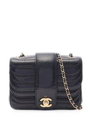 CHANEL Pre-Owned 2013-2014 Mademoiselle chain-strap leather shoulder bag - Black