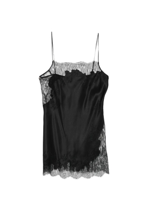 Carine Gilson lace-trim nightdress - Black