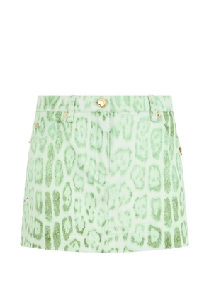 Roberto Cavalli leopard-print skirt - Green