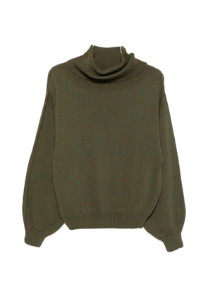 Baserange ribbed-knit roll-neck sweater - Green