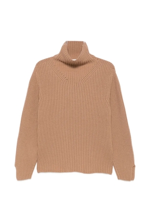 Liviana Conti ribbed-knit turtleneck sweater - Brown
