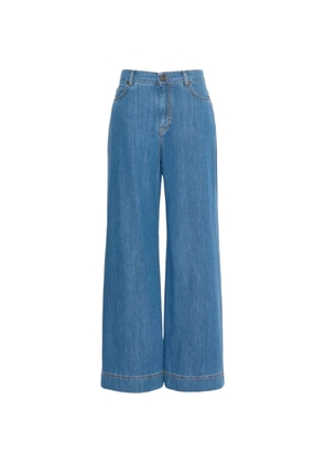 Weekend Max Mara cotton wide-leg jeans - Blue