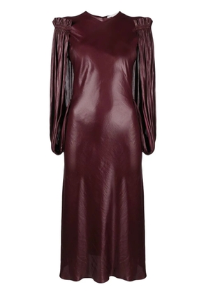 Stella McCartney draped-sleeve midi dress - Purple