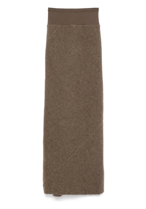 Rick Owens flared maxi skirt - Brown