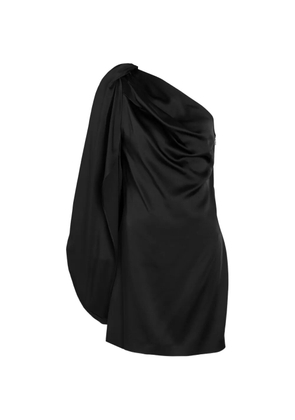 Stella McCartney one-shoulder draped mini dress - Black