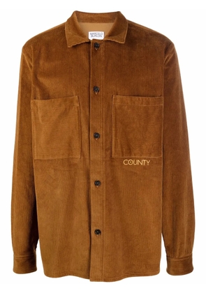 COUNTY OF MILAN corduroy long-sleeve shirt - Brown