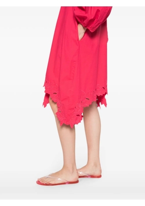Blugirl cut-out floral-embroidered midi dress - Pink