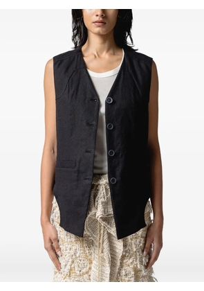 Muller Of Yoshiokubo button-up vest - Black