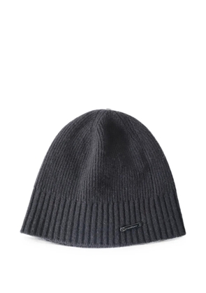 Burberry Pre-Owned knitted logo-plaque beanie hat - Black