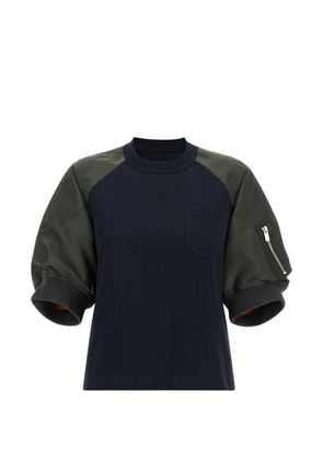 sacai raglan-sleeve T-shirt - Blue