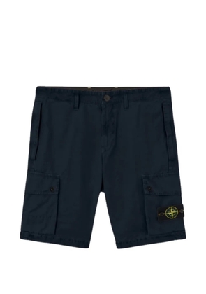 Stone Island logo-patch cargo shorts - Blue