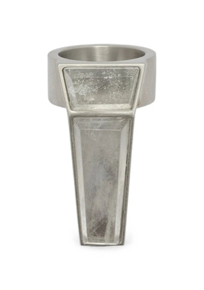 Rick Owens Crystal Trunk ring - Silver
