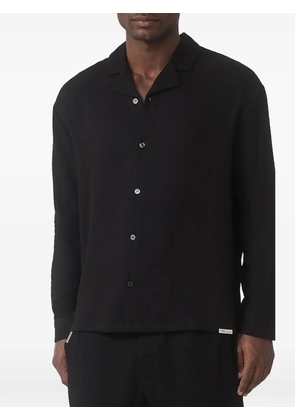 MAUVAIS camp-collar long-sleeve shirt - Black