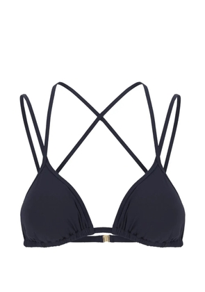 Maison Anami cross-strap triangle bikini top - Blue