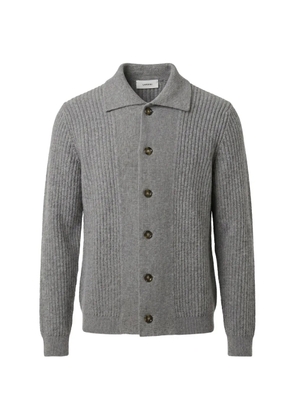 Lardini ribbed-knit wool cardigan - Grey