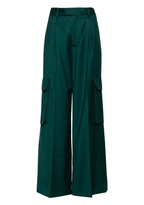 AMIRI wide-leg wool cargo trousers - Green