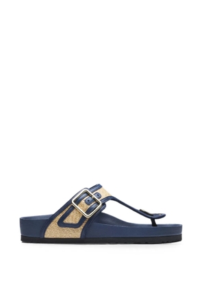 Birkenstock Gizeh raffia sandals - Blue