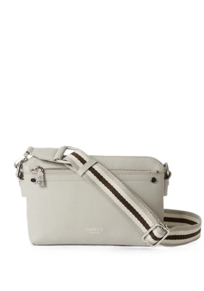 Osprey Stella pebbled-leather cross body bag - Grey