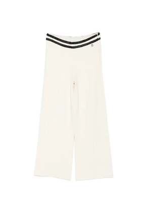 Blugirl braided-trim wide-leg trousers - Neutrals