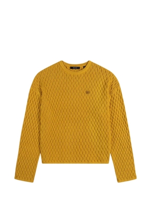 Daily Paper structured-knit logo-patch sweater - Yellow