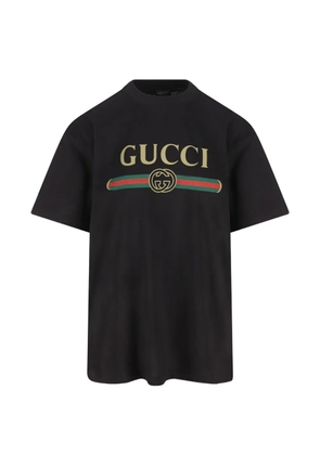 Gucci cotton jersey and silk t-shirt - Black