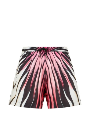 Roberto Cavalli graphic-print drawstring swim shorts - Black