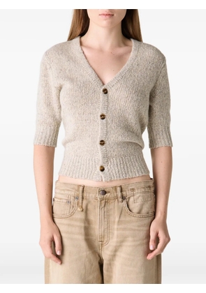 R13 cashmere elbow-sleeve cardigan - Neutrals