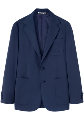 Palm Angels logo-embroidered blazer - Blue