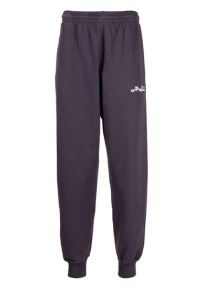 Off-White embroidered-logo track pants - Purple