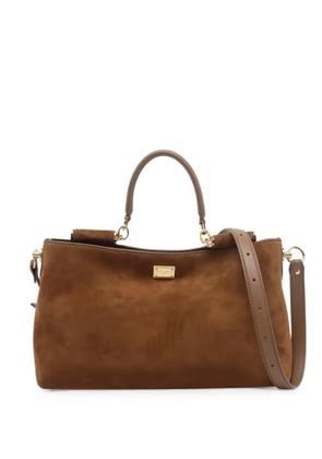 Dolce & Gabbana Vittoria suede tote bag - Brown