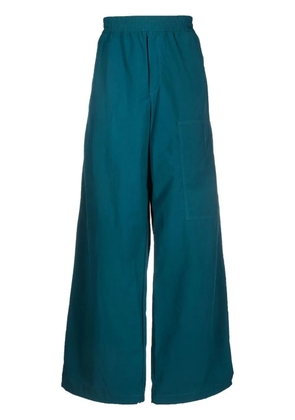 Off-White elasticated-waist wide-leg trousers - Blue