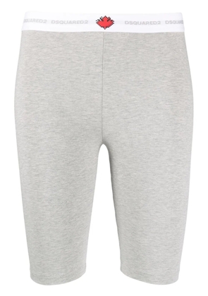DSQUARED2 logo-waistband cotton shorts - Grey