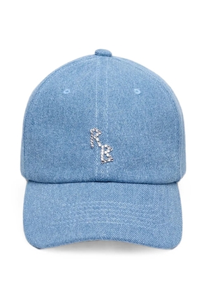 Ruslan Baginskiy crystal-embroidered denim baseball cap - Blue